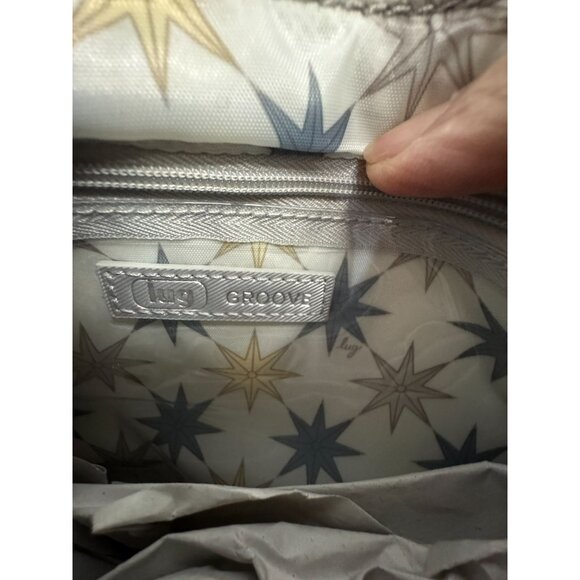 Lug Groove Satin Luxe Crossbody NWT - Silver - Picture 2 of 6